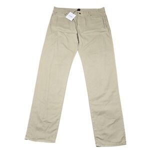 Massimo Piombo Alex 5 Pockets Jeans Mens 34x34 Beige Straight Denim Italy New
